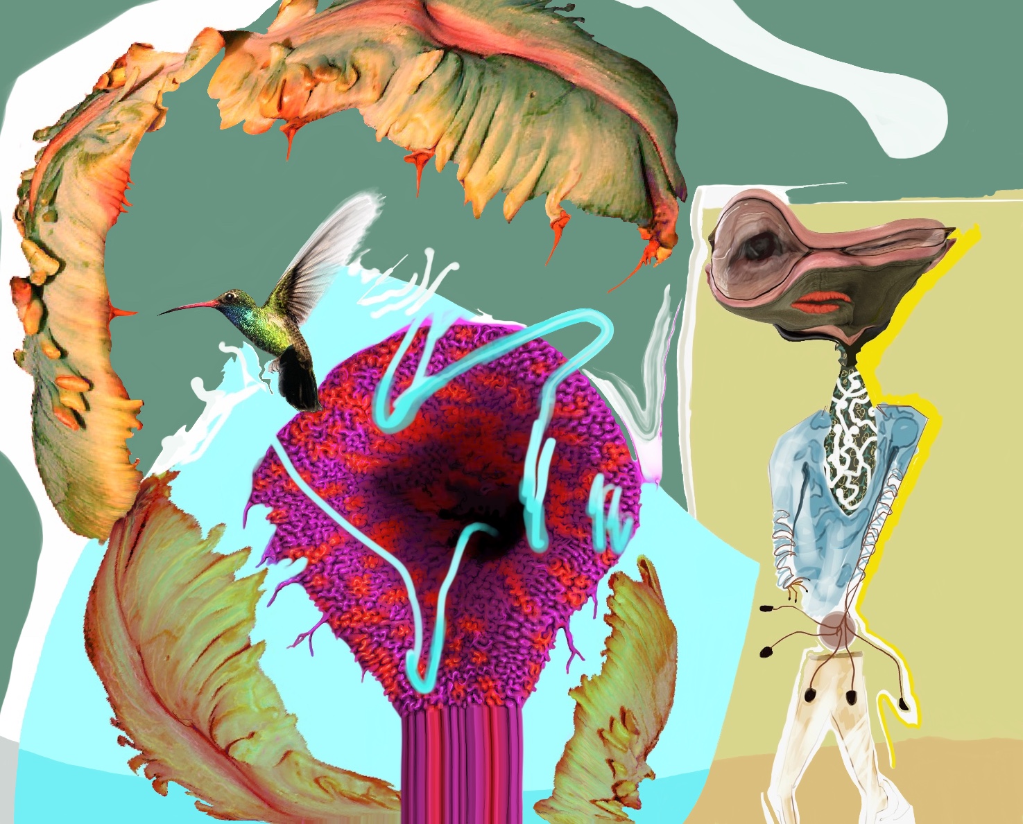 It Was A Normal Day Then The Bird Suddenly Appeared 2022 Giclée print on archival paper